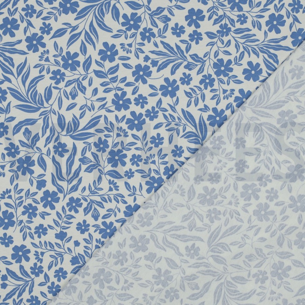 JERSEY FLOWERS WHITE #4