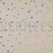 JERSEY GOTS NATURAL HEARTS NATURAL/ LILAC (thumbnail) #4