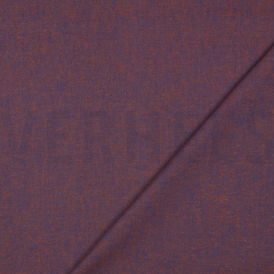 LINEN COTTON YARN DYED BLUE/ BROWN #7