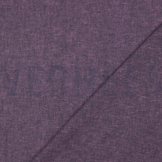 LINEN COTTON YARN DYED PURPLE/ NAVY #7