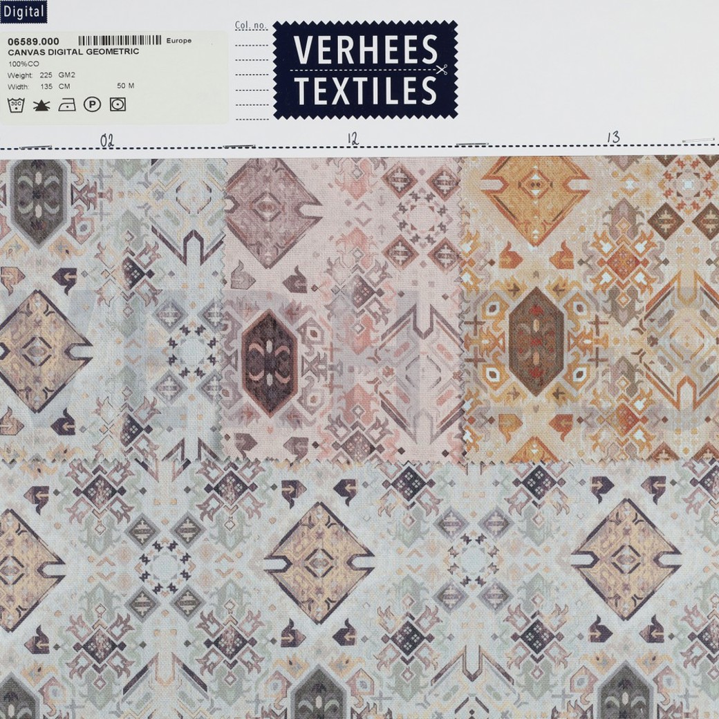 CANVAS DIGITAL GEOMETRIC BEIGE #4