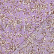HANDCRAFTED BLOCK-PRINTED COTTON FLOWERS LILAC (thumbnail) #4