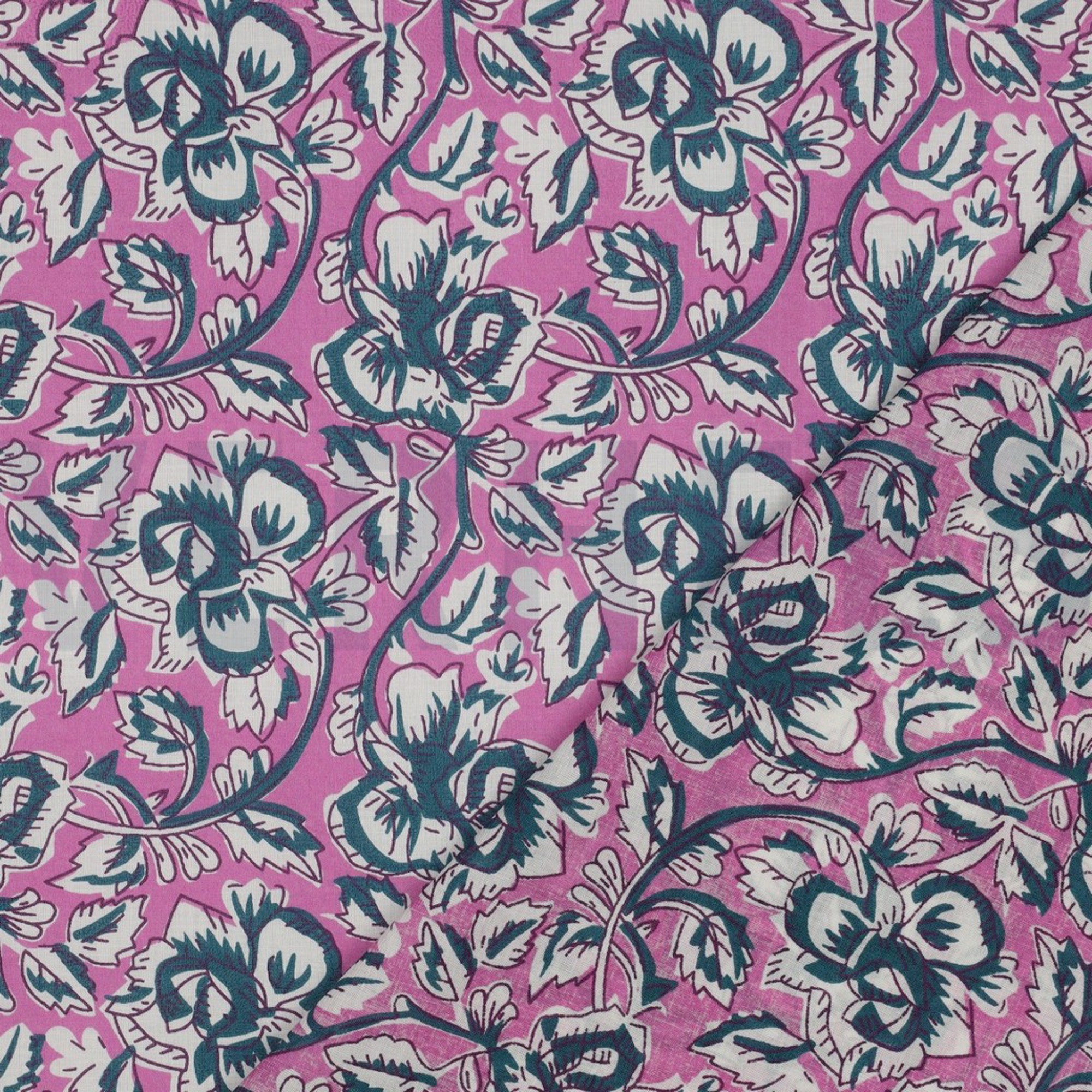 HANDCRAFTED BLOCK-PRINTED COTTON FLOWERS VIOLET (high resolution) #4