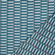 HANDCRAFTED BLOCK-PRINTED COTTON GEOMETRIC PETROL (thumbnail) #4