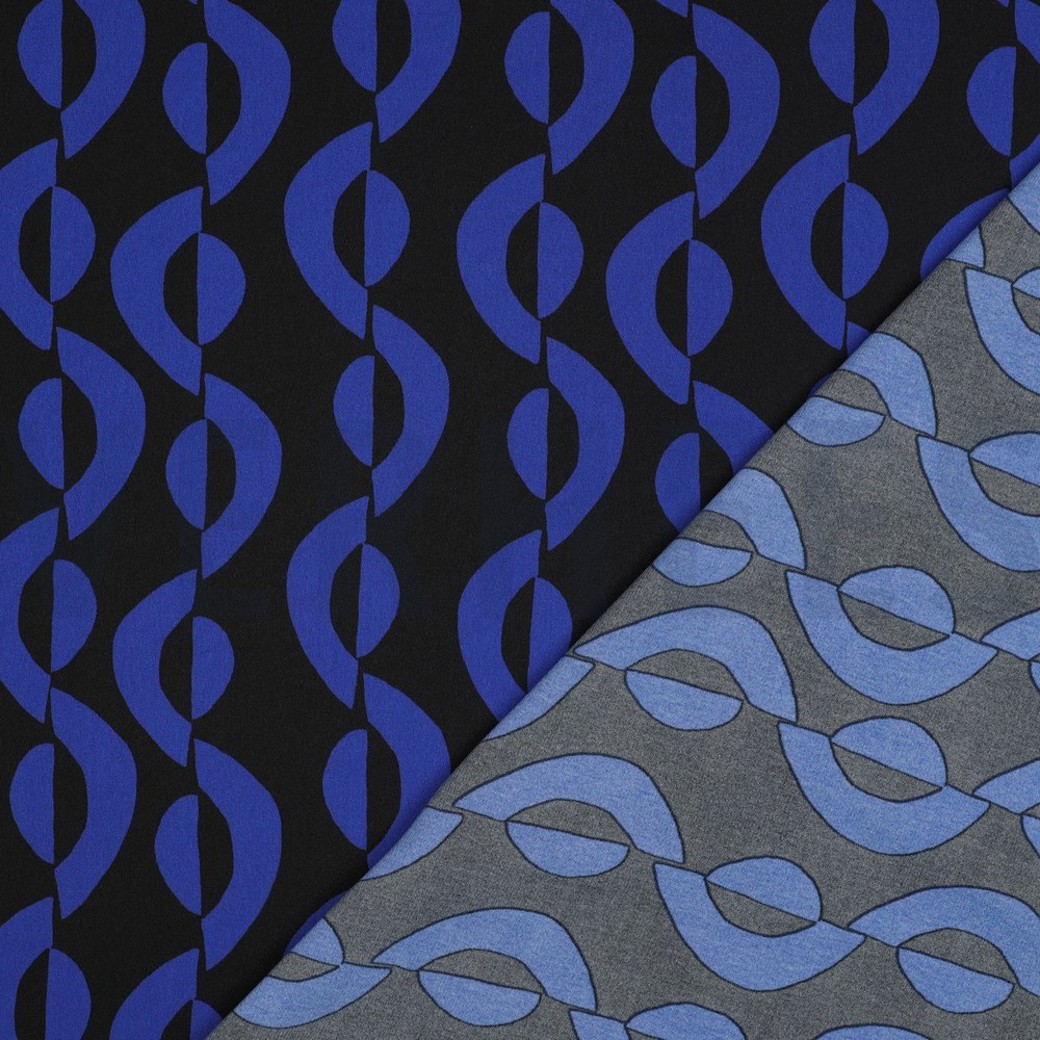 ROYAL MICRO SATIN GEOMETRIC BLACK #4
