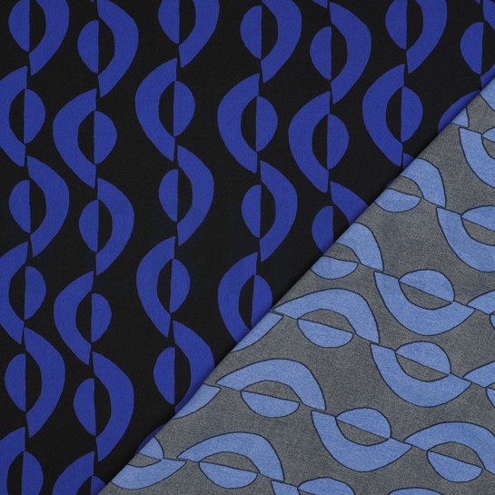 ROYAL MICRO SATIN GEOMETRIC BLACK #7