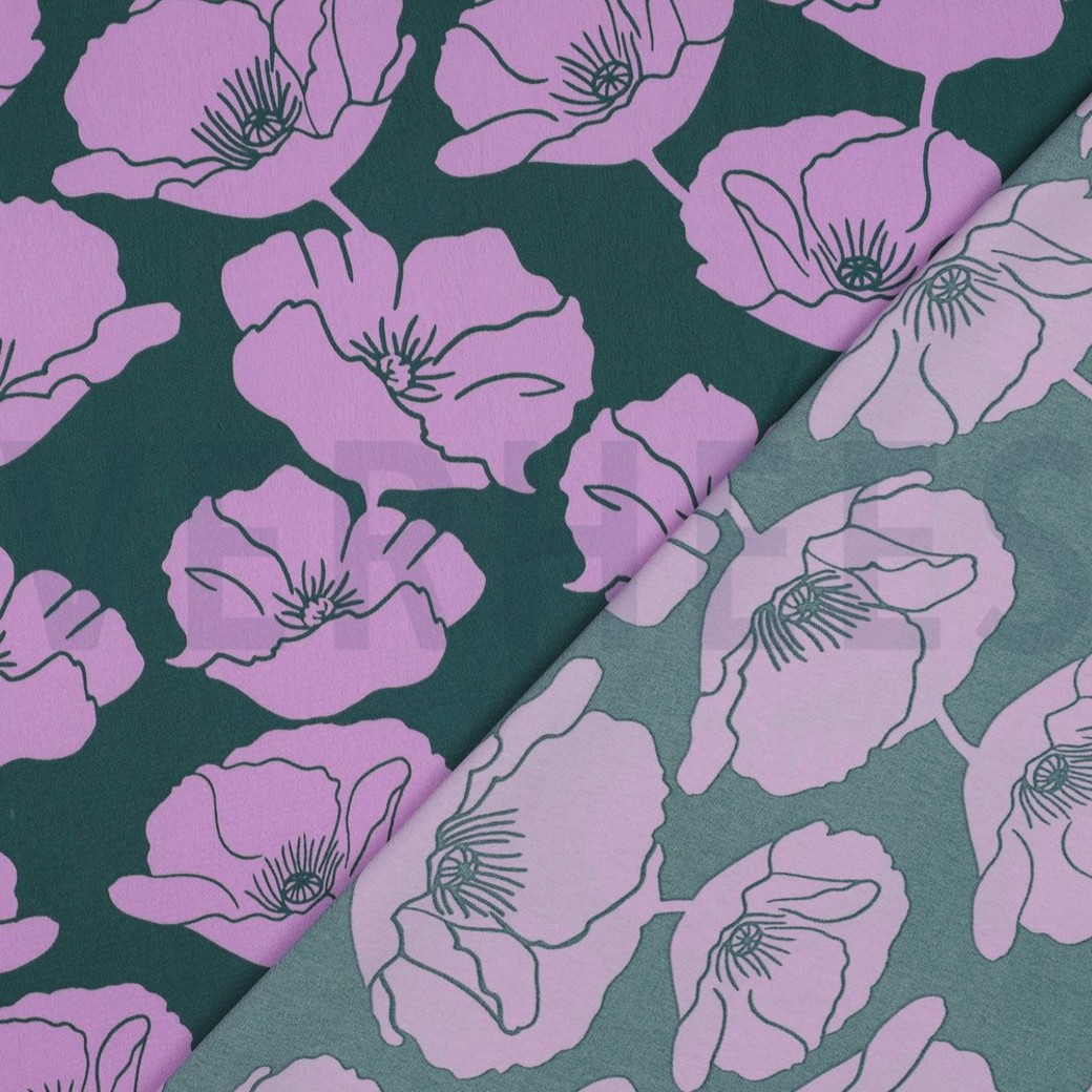 ROYAL MICRO SATIN FLOWERS DARK GREEN #4