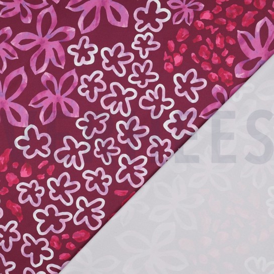 ROYAL MICRO SATIN DIGITAL ABSTRACT BORDEAUX #7