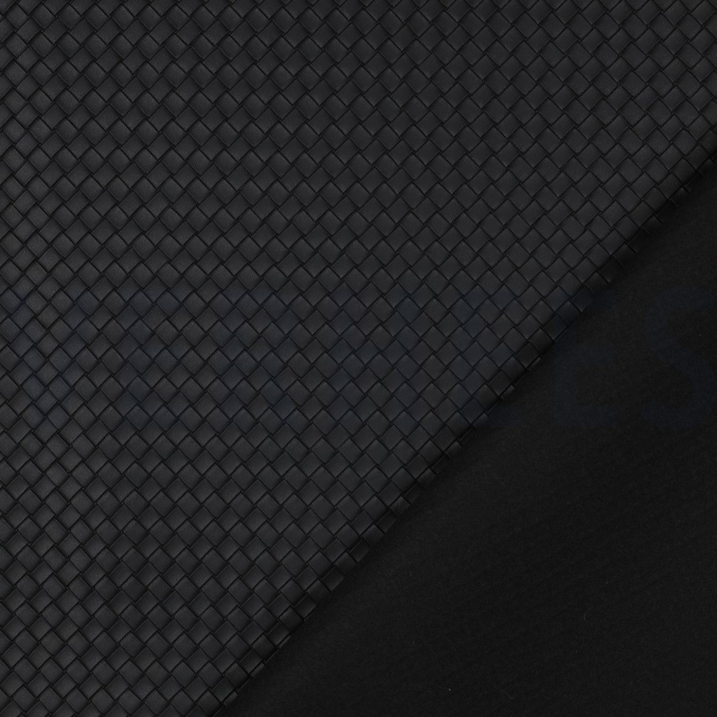 FAUX LEATHER WOVEN BLACK #4