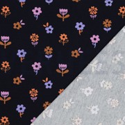 WAFFLE JERSEY FLOWERS NAVY (thumbnail) #4