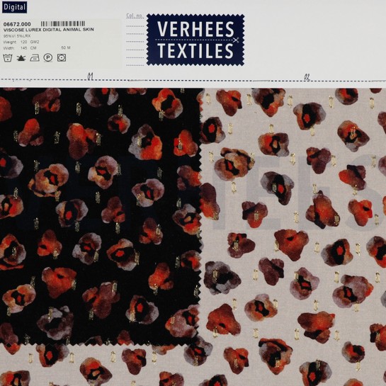 VISCOSE LUREX DIGITAL ANIMAL SKIN SAND #7