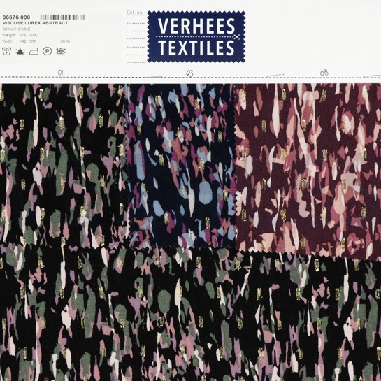 VISKOSE LUREX ABSTRACT MARINEBLAU #7