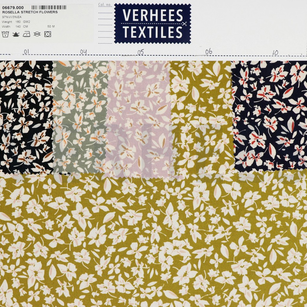 ROSELLA STRETCH FLOWERS OLIVE #4