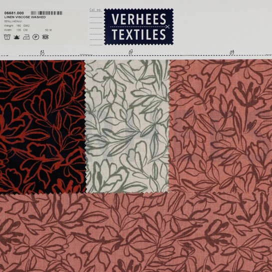 LINEN VISCOSE WASHED NAVY #7