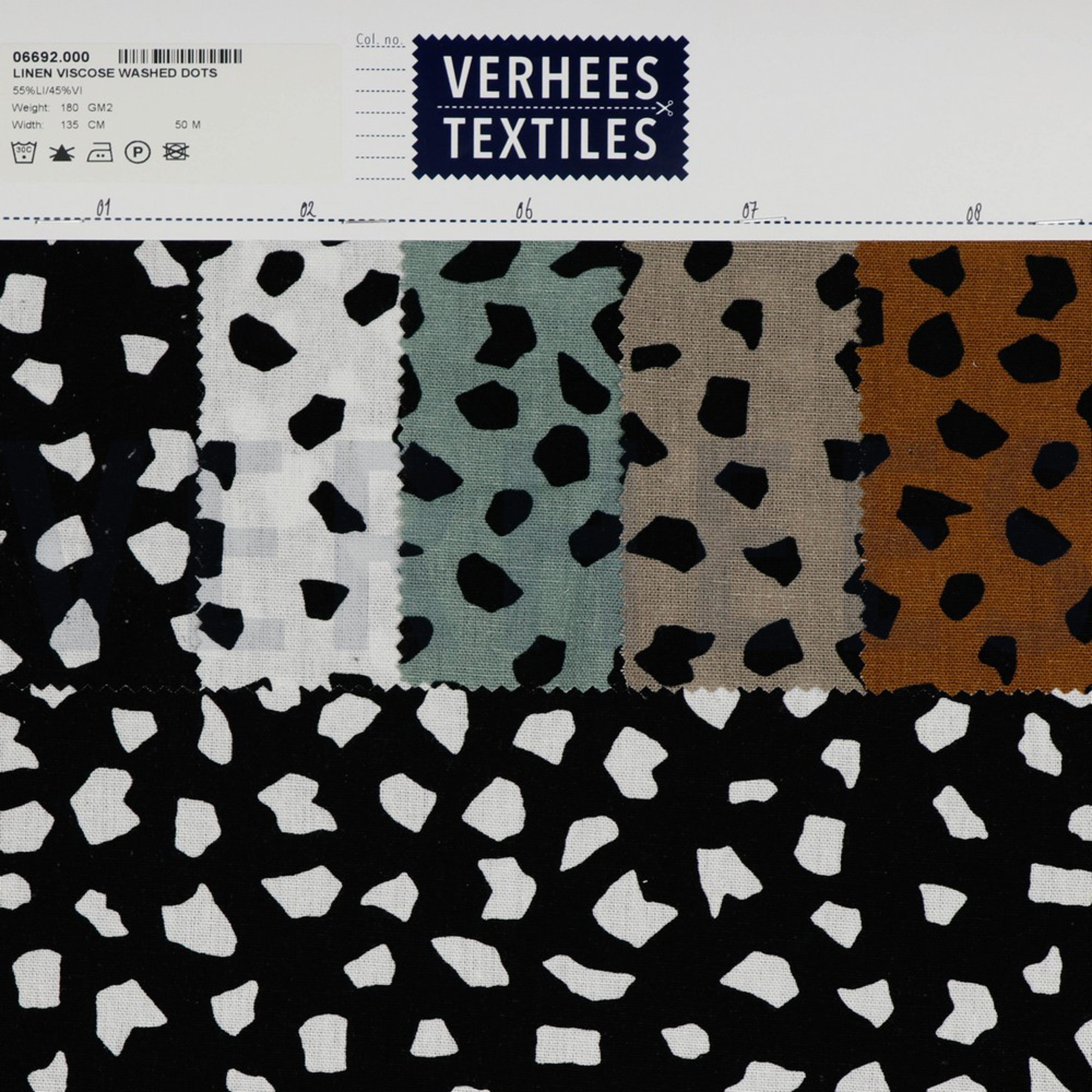 LINEN VISCOSE WASHED DOTS TAUPE (high resolution) #4