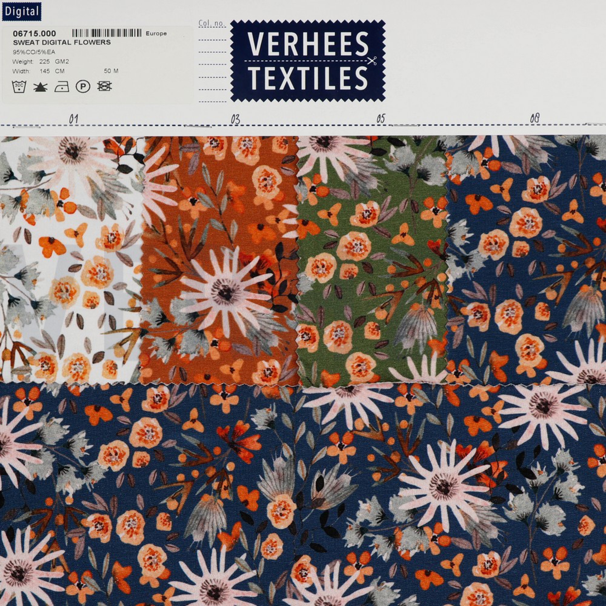 SWEAT DIGITAL FLOWERS FOREST GREEN (high resolution) #4
