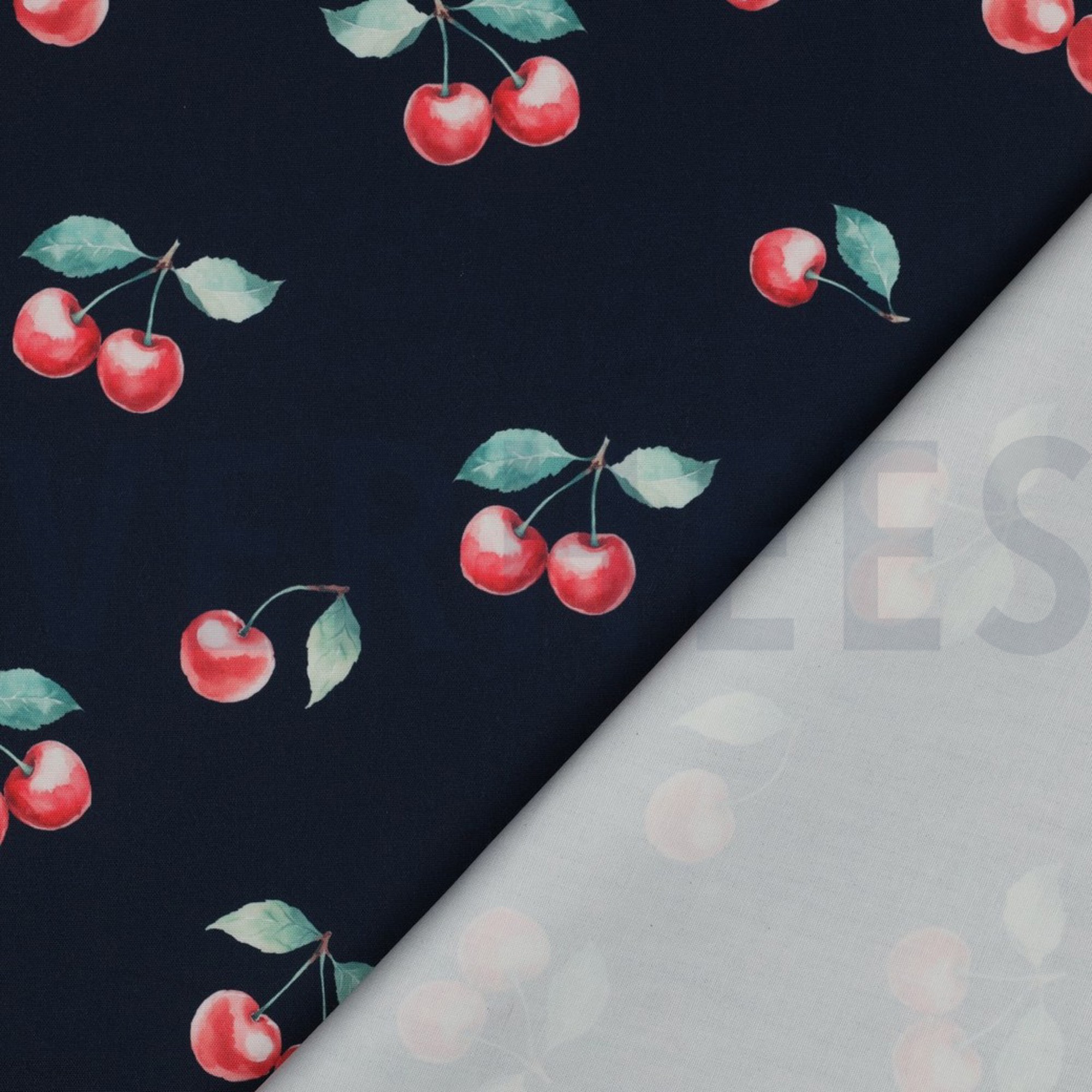 TABLECLOTH DIGITAL WATERPROOF CHERRIES NAVY (high resolution) #4