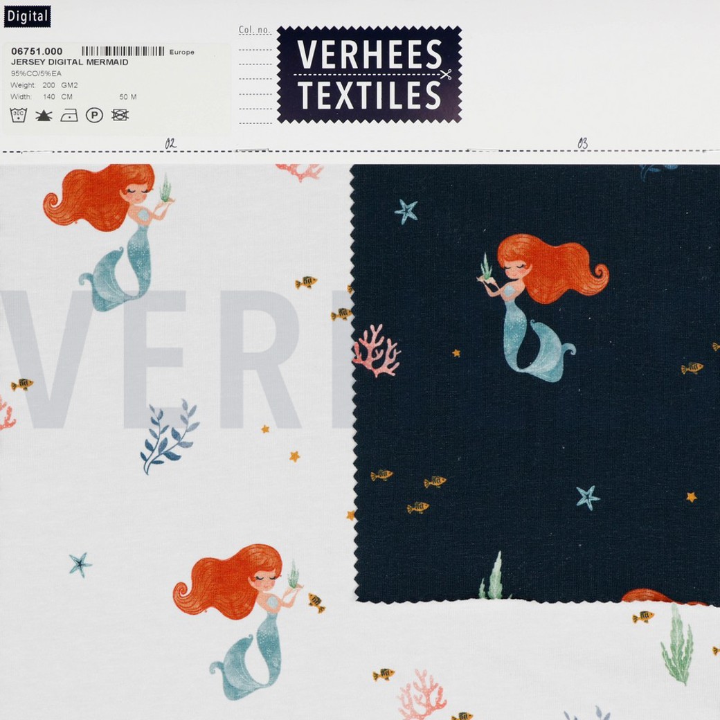JERSEY DIGITAL MERMAID WHITE #4