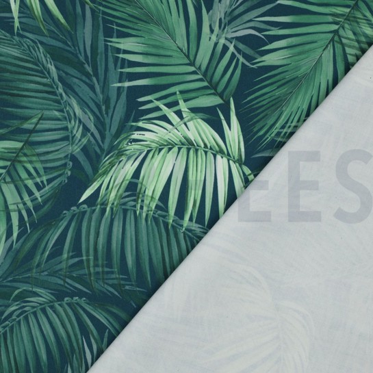 TABLECLOTH DIGITAL WATERPROOF LEAVES DARK GREEN #7