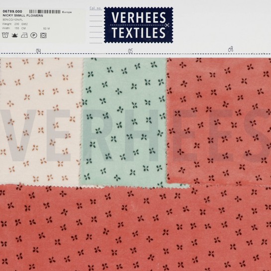 NICKY VELOURS SMALL FLOWERS BLUSH #7