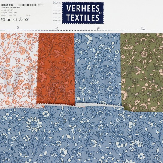 JERSEY BLUMEN MOOSGRÜN #7