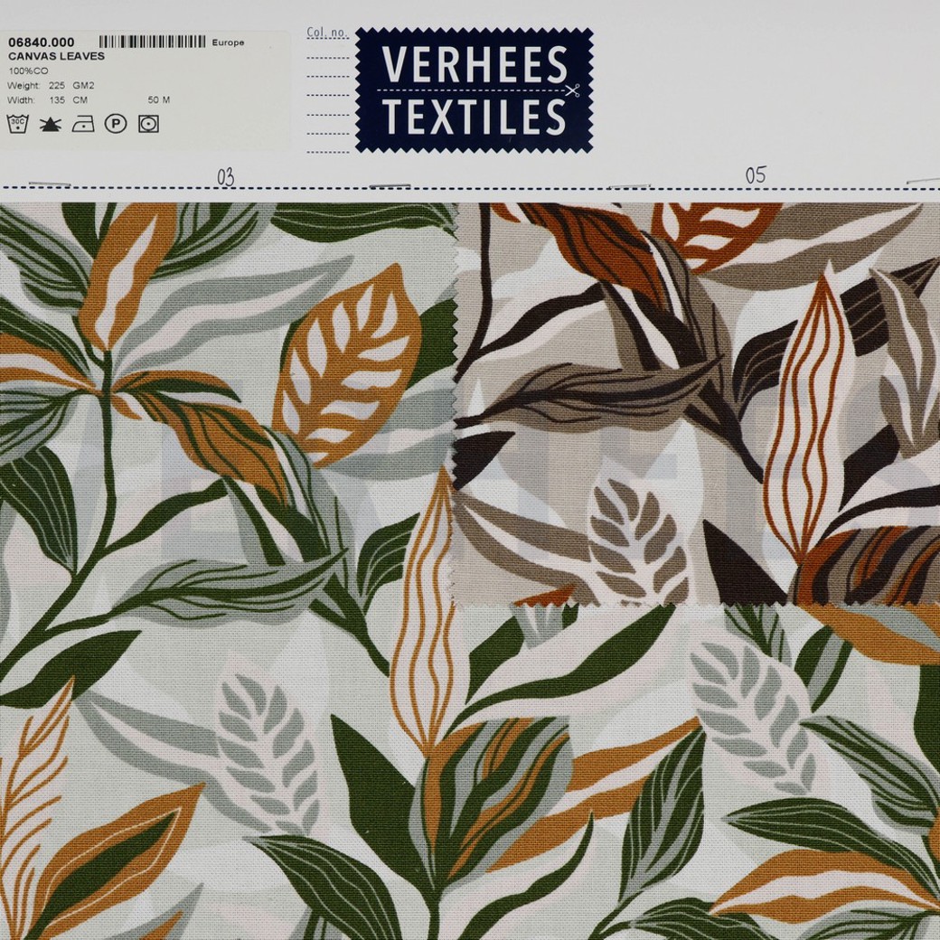 CANVAS LEAVES TAUPE #4
