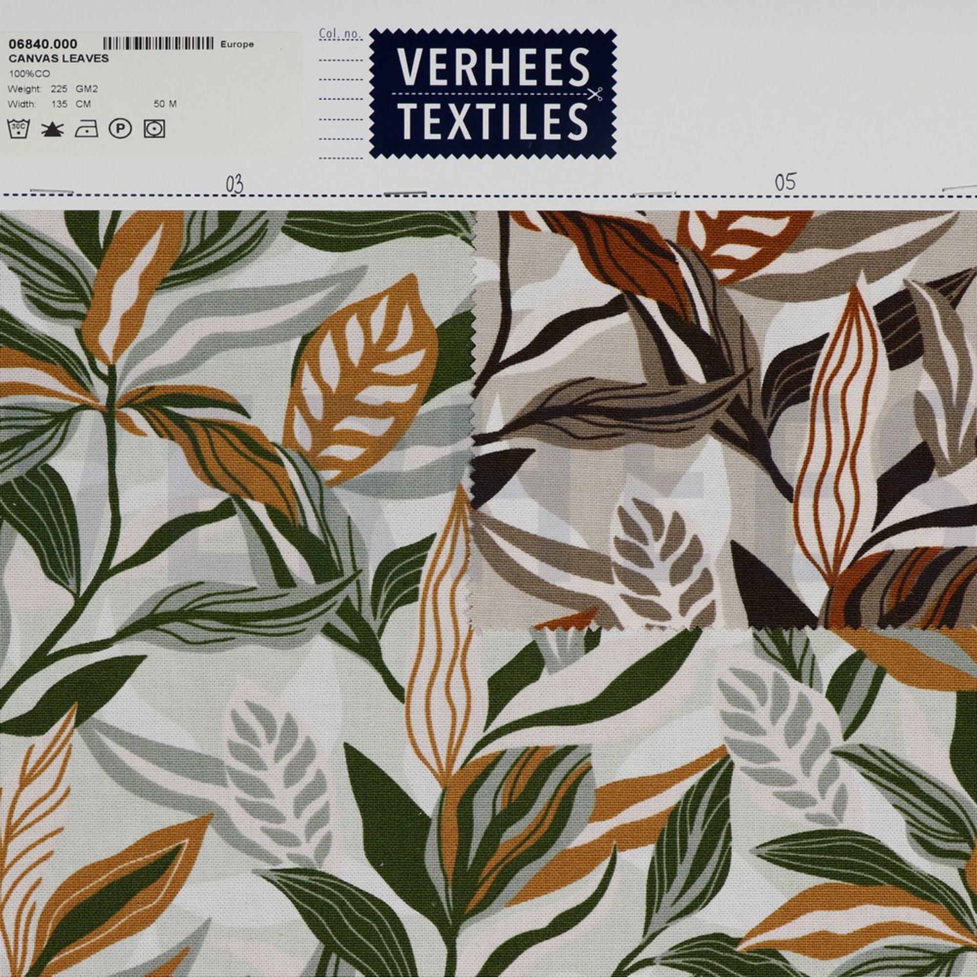 CANVAS LEAVES TAUPE (high resolution) #4