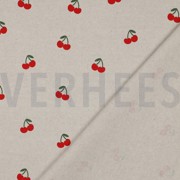 CANVAS LINEN LOOK CHERRIES NATURAL (thumbnail) #4