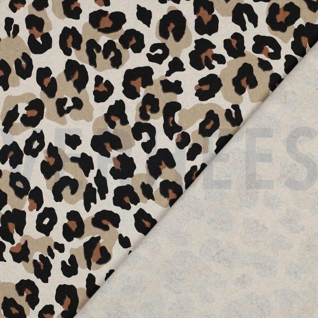 CANVAS LINEN LOOK ANIMAL SKIN NATURAL #4