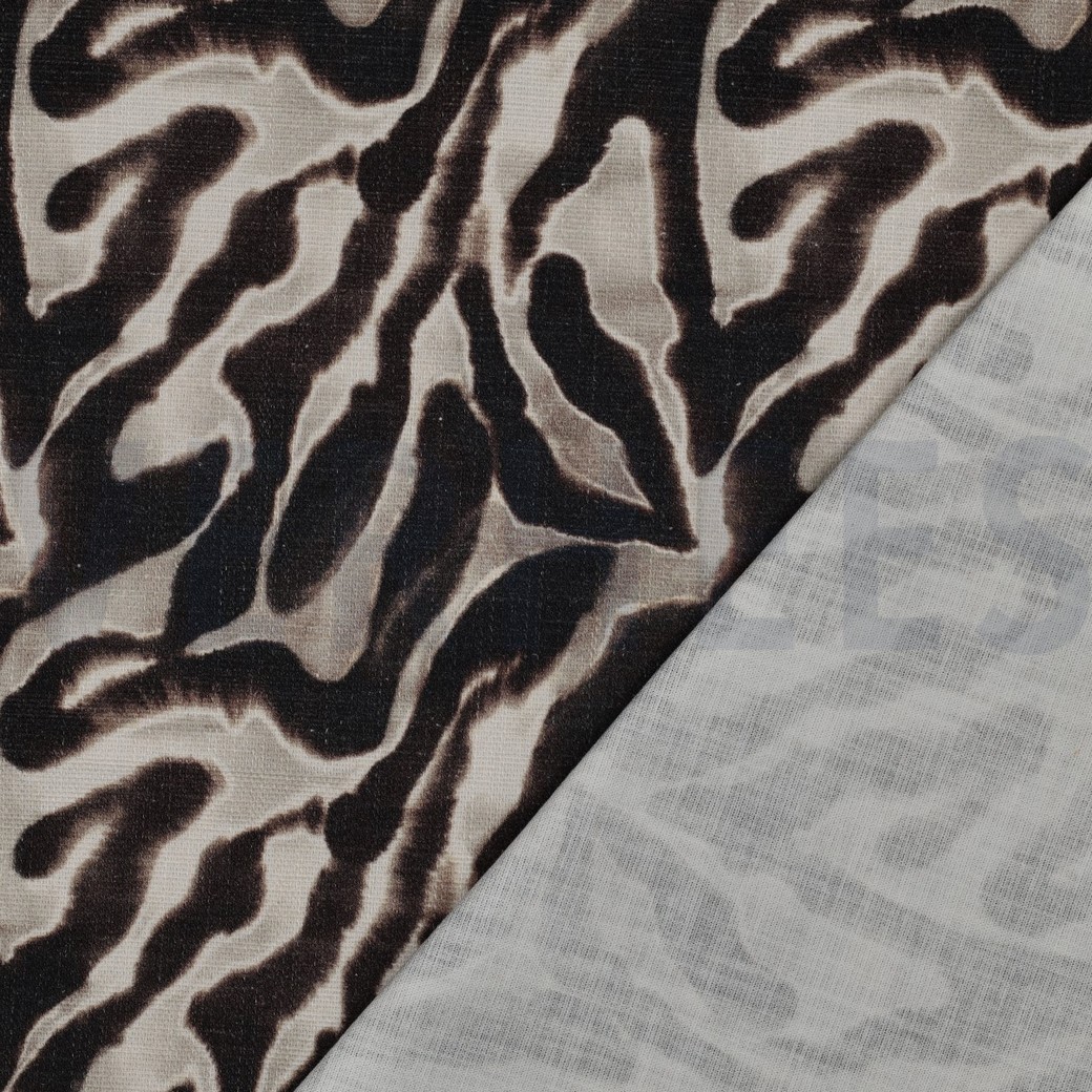 CANVAS SLUB DIGITAL ANIMAL SKIN SAND #4