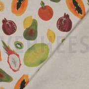 CANVAS LINEN LOOK DIGITAL FRUIT NATURAL (thumbnail) #4