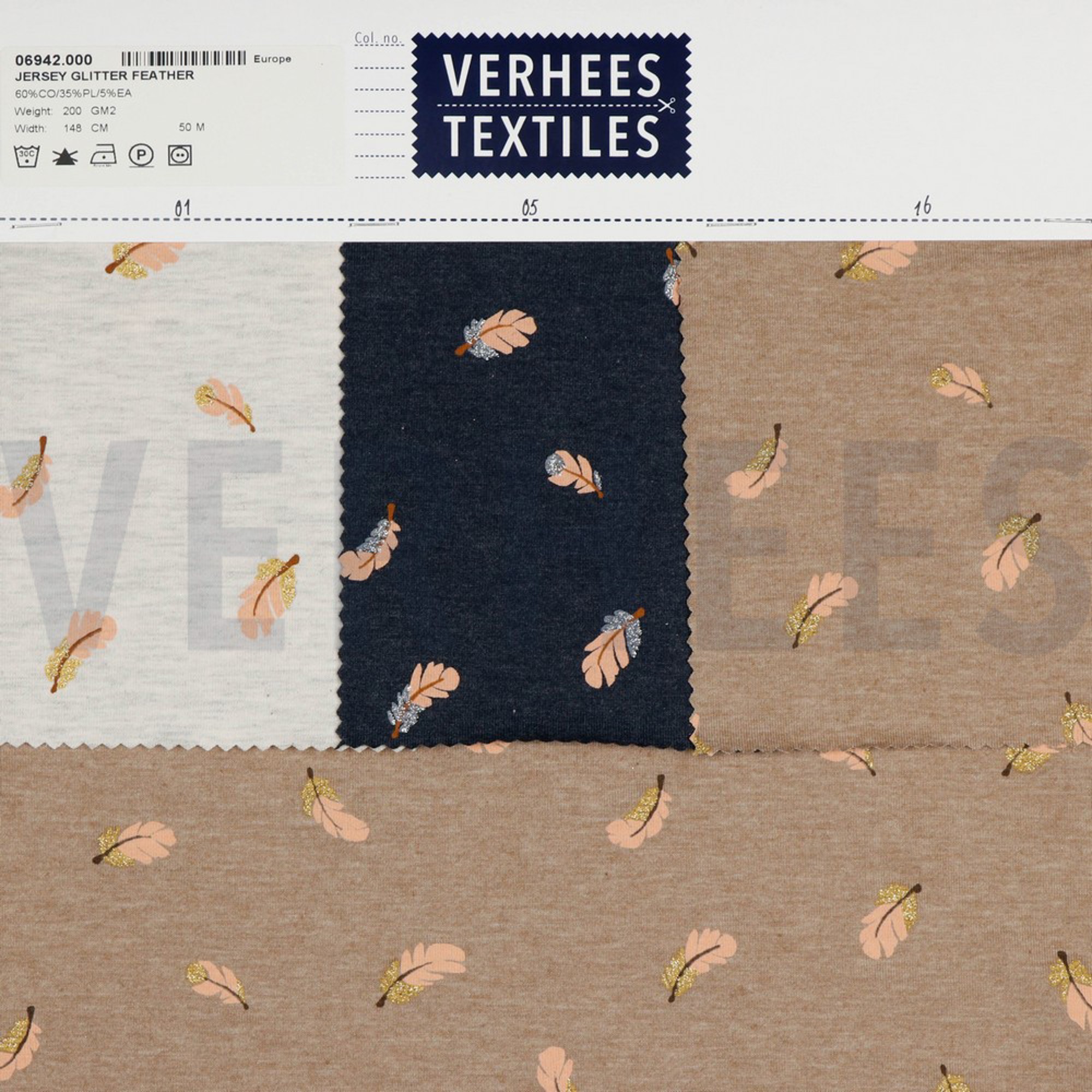JERSEY MELANGE GLITTER FEATHER ECRU MELANGE (high resolution) #4