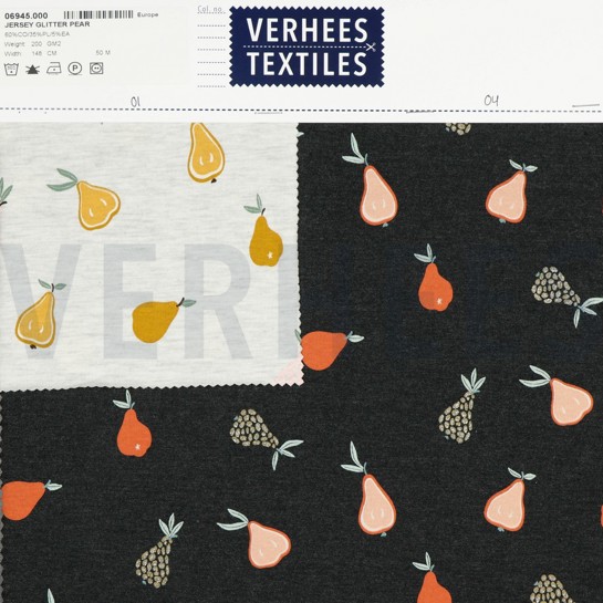 JERSEY MELANGE GLITZER BIRNEN ANTHRAZIT MELIERT #7