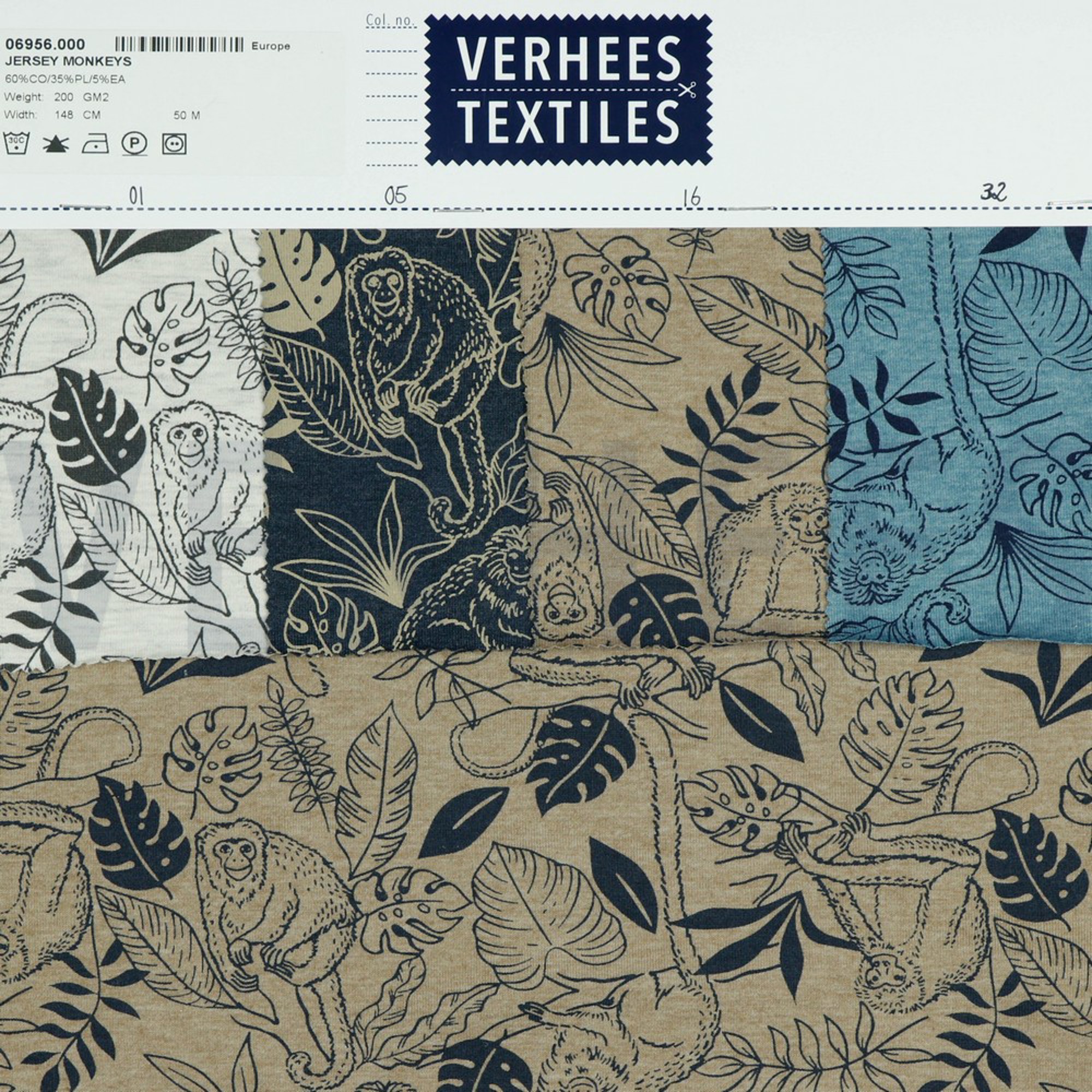 JERSEY MELANGE MONKEYS TAUPE MELANGE (high resolution) #4