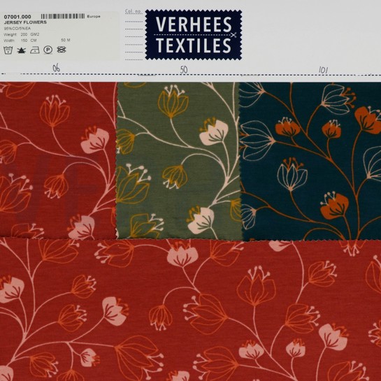 JERSEY FLEURS VERT FORÊT #7