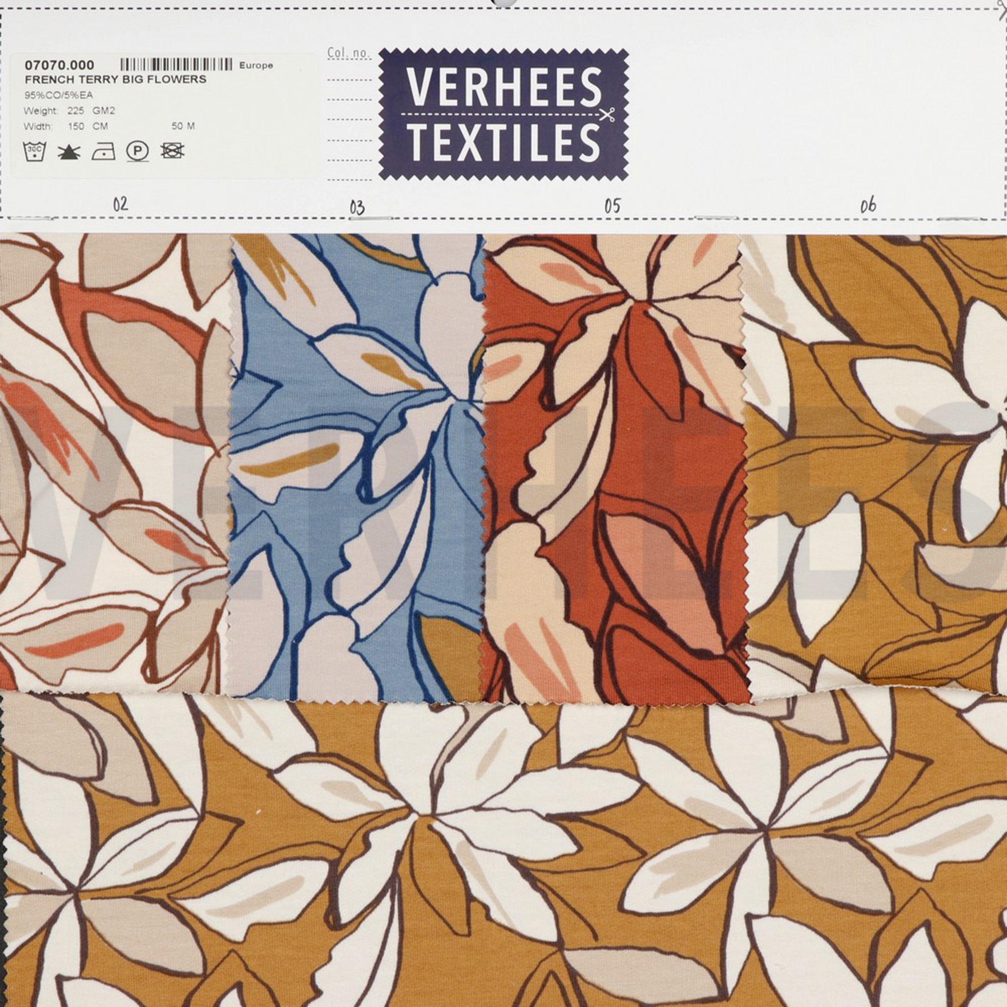 FRENCH TERRY BIG FLOWERS OCHRE (high resolution) #4