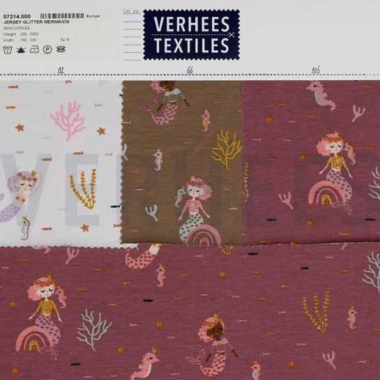 JERSEY GLITTER MERMAIDS WHITE #7