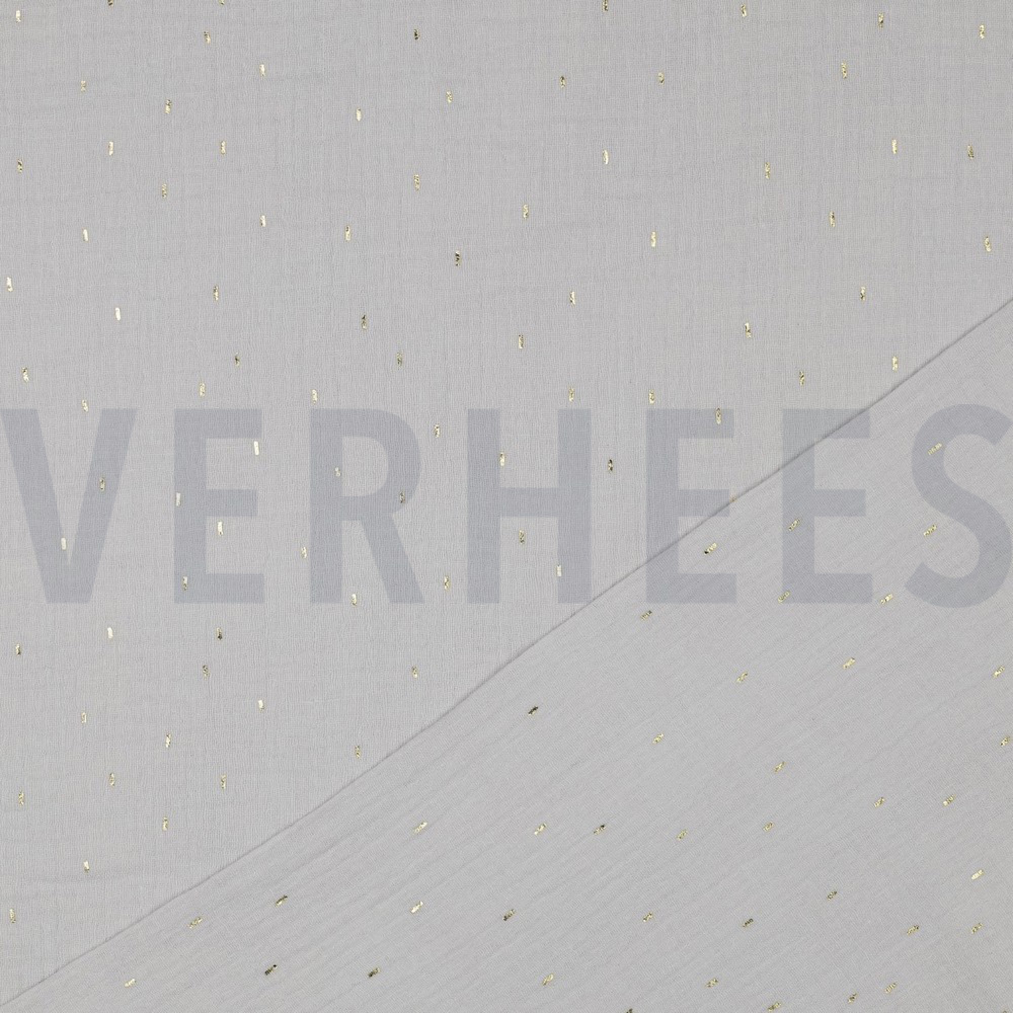 DOUBLE GAUZE FOIL STRIPES LIGHT GREY/GOLD (high resolution) #4