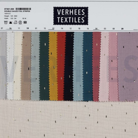 DOUBLE GAUZE FOLIE STREPEN ABRIKOOS #7