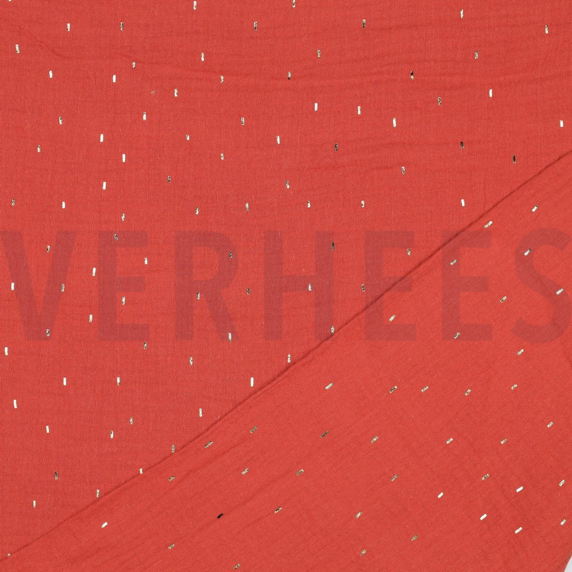 DOUBLE GAUZE FOIL STRIPES RUST/GOLD (high resolution) #4