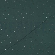 DOUBLE GAUZE FOIL STRIPES DARK GREEN/GOLD (thumbnail) #4
