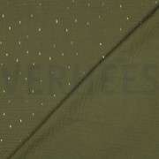 DOUBLE GAUZE FOIL STRIPES GREEN/GOLD (thumbnail) #4