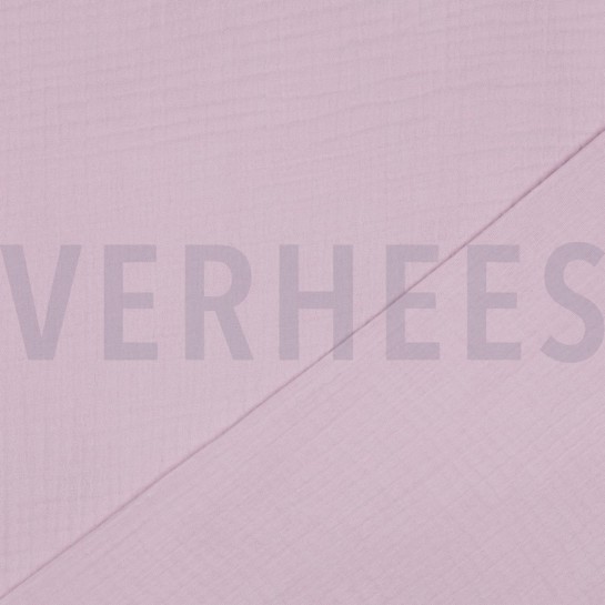 BAUMWOLLE MUSSELIN DREILAGIG GOTS LILA #7