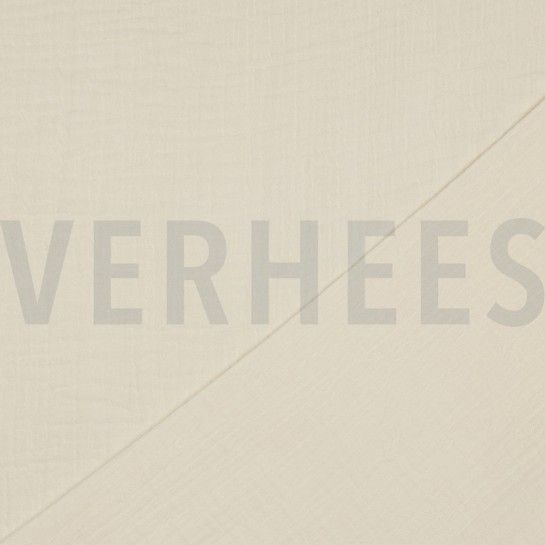 BAUMWOLLE MUSSELIN DREILAGIG GOTS ECRU #7