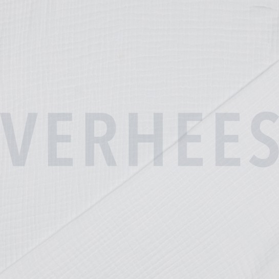 BAUMWOLLE MUSSELIN DREILAGIG GOTS WEISS #7