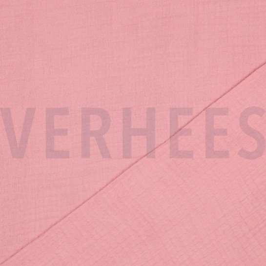 BAUMWOLLE MUSSELIN DREILAGIG GOTS ALTROSA #7