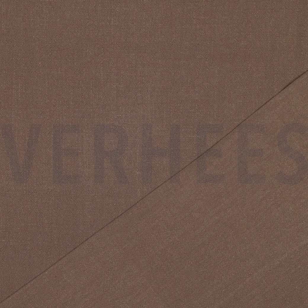LINEN VISCOSE WASHED LIGHT BROWN #4