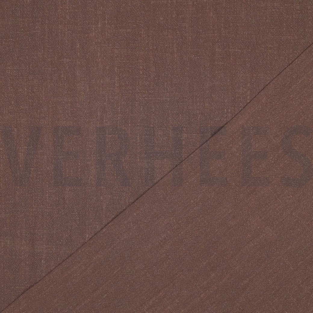 LINEN VISCOSE WASHED BROWN #4