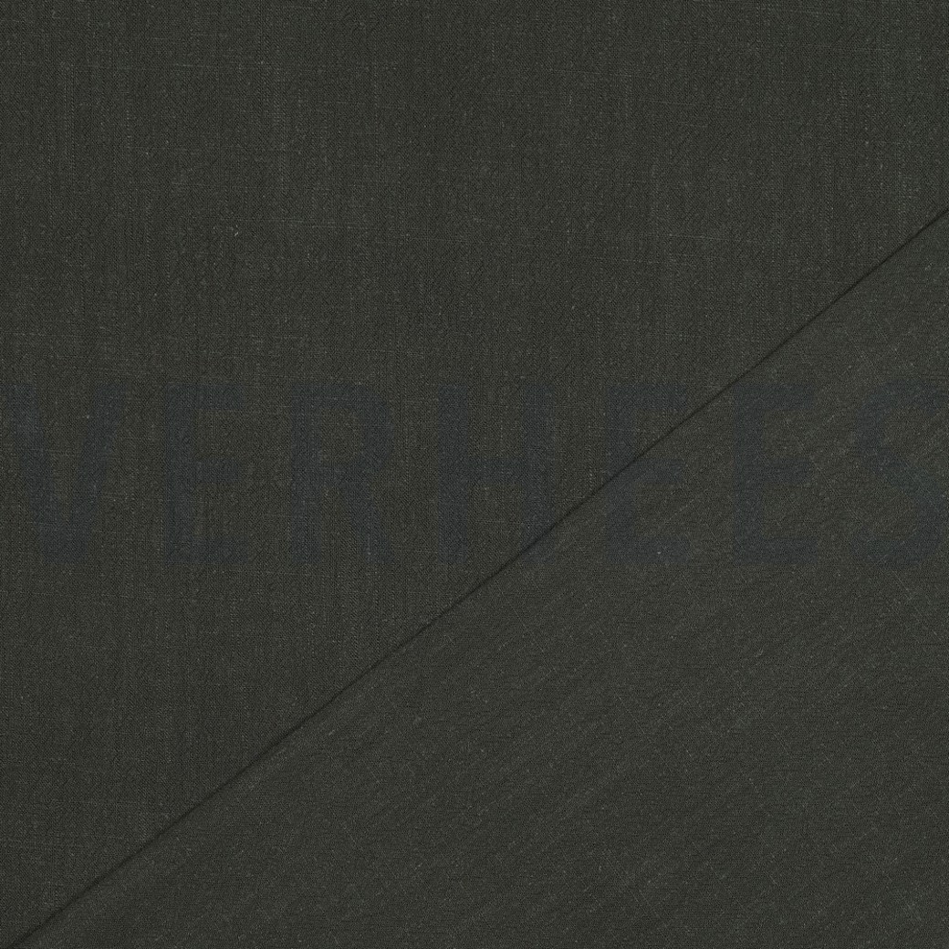 LINEN VISCOSE WASHED ARMY GREEN #4