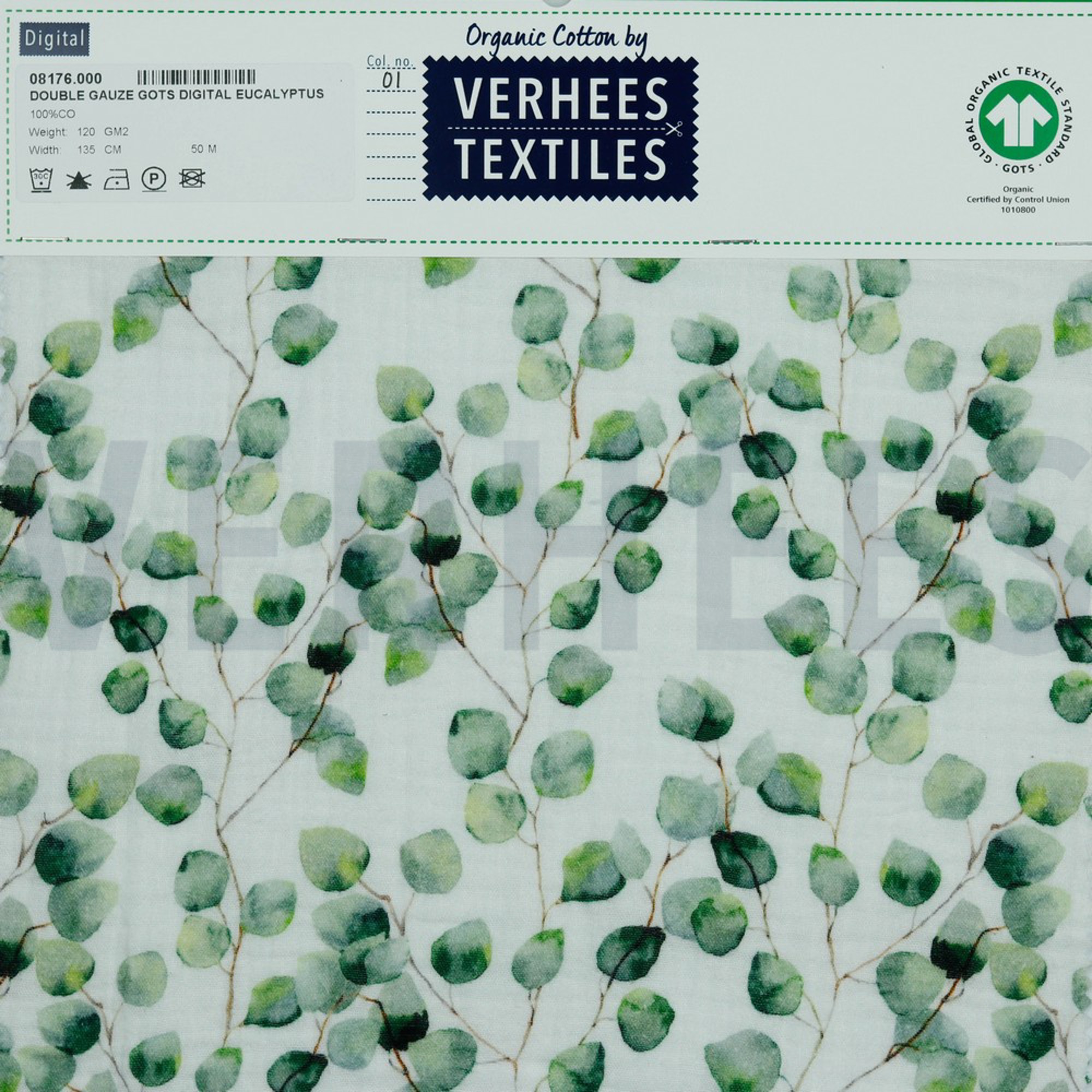 DOUBLE GAUZE GOTS DIGITAL EUCALYPTUS WHITE (high resolution) #4
